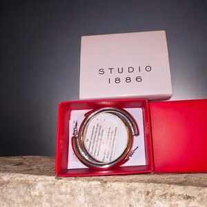 Avon Two-Tone Hoop Earrings in Silver and Gold